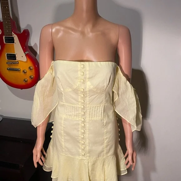 Josiln Frances Cotton dress in solar yellow BnWT size 12 - Picture 9 of 12